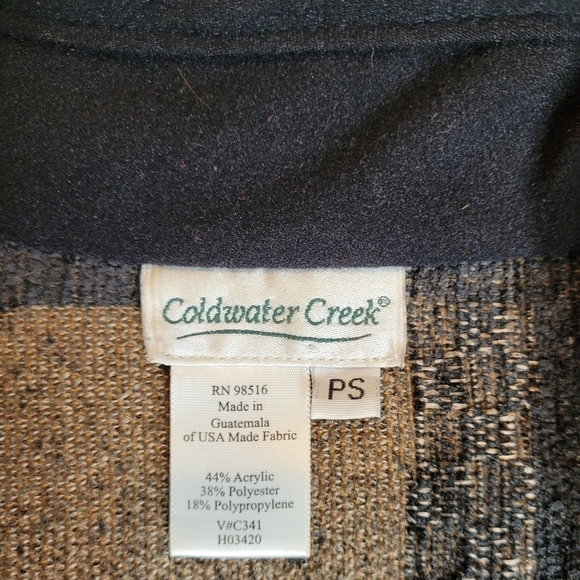 Coldwater Creek Full Zip Ribbed Mock Neck Cropped Fall Jacket/Blazer - Size PS - Picture 5 of 5